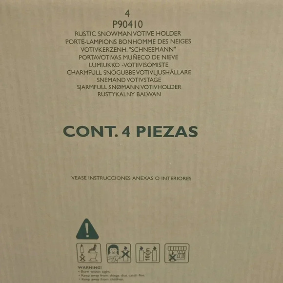 Partylite  | Rustic Snowman Votive Holder - Picture 4 of 4